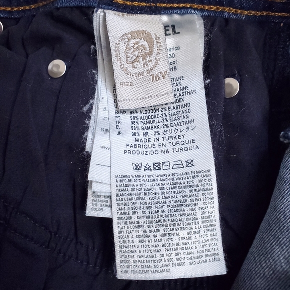 Diesel Girl's Slim Skinny Stretch Medium Wash Denim Jeans Kids 16Y - Picture 11 of 14